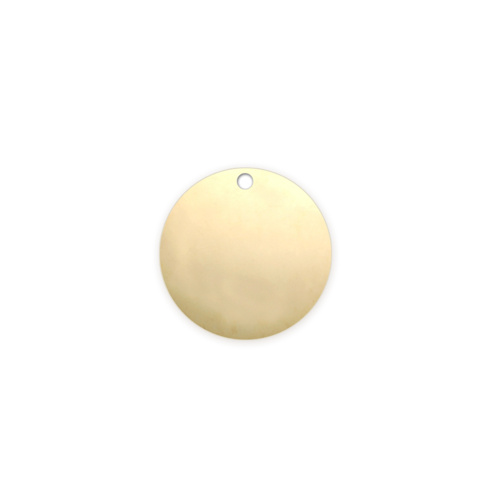 Metal Stamping Blanks Gold Filled Circle with Hole, 9.75mm (.39"), 20g